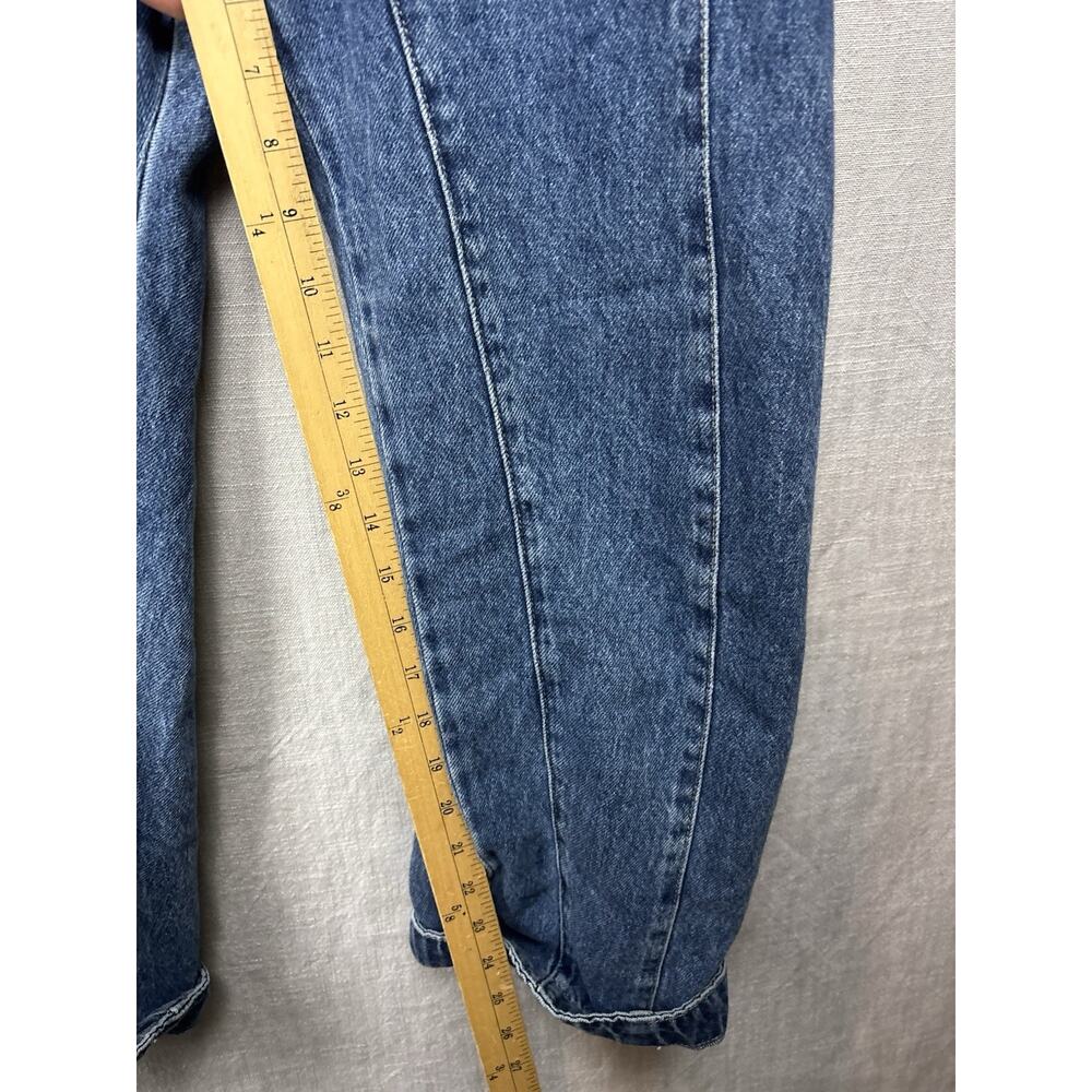 Free People We the Free High Roller Jumpsuit overall denim jeans Sz M Lagenlook - Picture 5 of 7